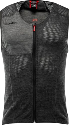 ALPINA PROLAN MEN VEST - Flexibler, Atmungsaktiver & Individuell Einstellbarer Rückenprotektor aus Schafswolle Für Herren