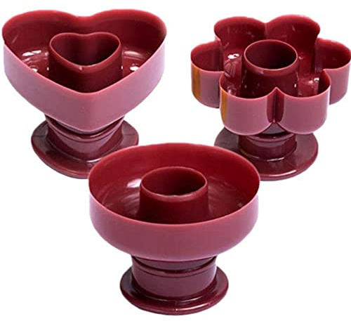 Ruluti 3pcs / lot ronde fleur de coeur Donut cuisson Moules gâteau Dessert Emporte-pièce Outils et moules Donut Cake Maker