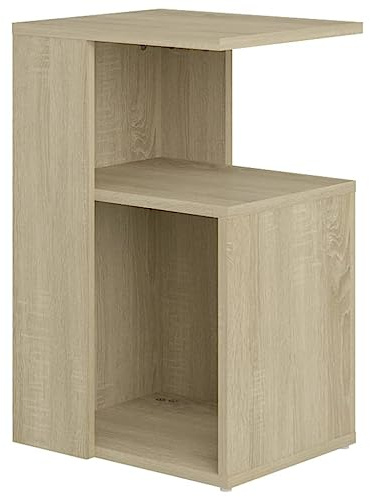 vidaXL Mesa Auxiliar Muebles Mobiliario Sofá Café Centro Salón Sala de Estar Libros Estante Decoración de Contrachapada Color Roble Sonoma 36x30x56 cm