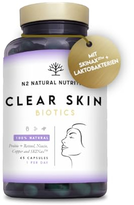 Tratamiento Natural Corrector Anti Acne, Reduce Manchas e Imperfecciones. Mejora Elasticidad, Firmeza y Luminosidad de la piel. Skincare. Zinc y Vitaminas. Probióticos con SKINAX²™. CE