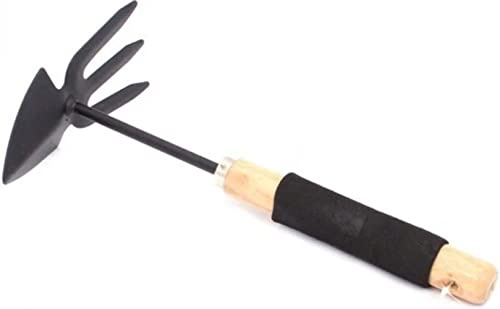 Synx Tools Mini Hacke mit Krallen Metall - Hacke Mini- Mini Gartengeräte - Unkrautentferner - Handwerkzeuge - Gemüsegartenbedarf
