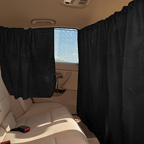 SAVITA 3 St Auto Vorhang, 1 Satz Abnehmbarer Auto Innenteiler Vorhänge Sonnenschutz mit 1 Rücksitz und 2 Seiten Auto Trennvorhang Weicher Autotrennvorhang für Camping Reisen Schlafendes Baby