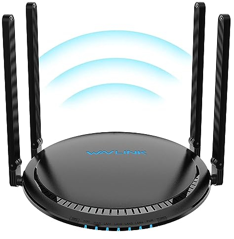 WAVLINK Routeur WiFi 6 AX3000 Bi-bande MU-MIMO OFDMA Touchlink Beamforming WPA3 IPV6 Contrôle parental 4*5dBi Antennes Haute Gains