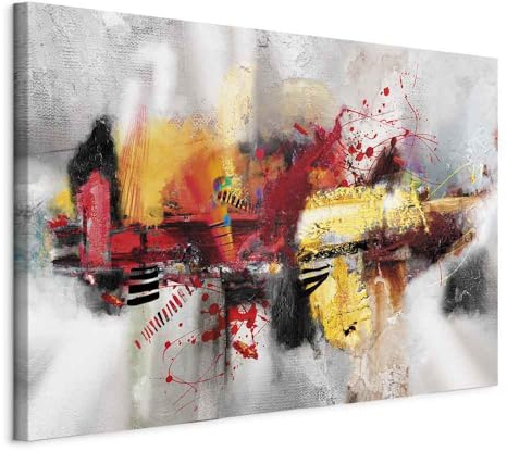murando - Akustikbild Abstrakt 60x40 cm 1 tlg Bilder Akustikschaum Schallschutz Kunst Akustikpaneele Wandpaneele Schalldämmung Wandbild Schallabsorber geometrische Muster Bunt a-A-10388-b-a