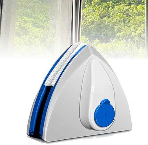 Nettoyeur de vitres magnétique Double Face, Nettoyeur de vitres magnétique, Brosse de Nettoyage de Surface en Verre Domestique 3-30 mm, essuie-Glace magnétique Triangulaire, Outils de Nettoyage de