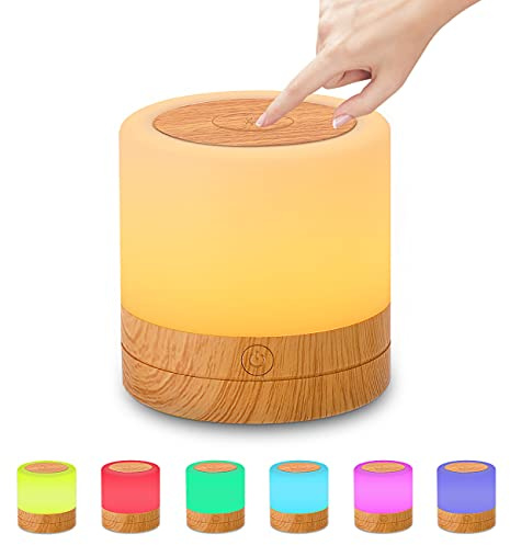 LETOUR Lampada da comodino touch dimmerabile, lampada a LED touch dimmerabile, lampada da comodino, lampada da tavolo con timer per camera da letto, soggiorno