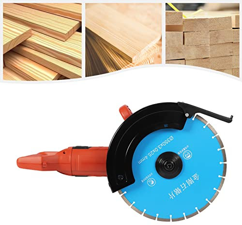 Electric Disc Cutter Wet Concrete Stone Tiles Diamond Circular Steel Power Tools Dry Dual Purpose Cutt Wood Cutting Machine with Saw Blade and Locking Button for Cut Marble Granite Red 3000W