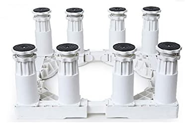 Adjustable Washing Machine Base Washing Machine Stand Base Upgraded Washing Machine Stand Universal Appliance Stand 18.5-21.5cm Adjustable Fridge Freezer Base Bracket for Dryer 4/8/