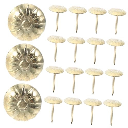 Gogogmee Tachuelas De Metal Inoxidable 11 * 16mm para Tapicería De Sofás y Puertas 200 Piezas Retro Clavos Decorativos Resistentes para Muebles Antiguos Fácil Instalación