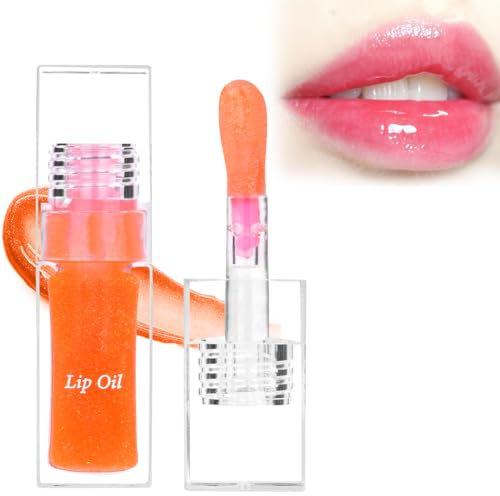 LOPHE Lip Glow Oil, Color Changing Lipgloss, Long Lasting Lip Plumper Oil, Moisturizing Hydrating Lippen Care Lippenöl, Reduziert Feine Linien Nicht Klebriges Lip Gloss Tint(2#Rosa)