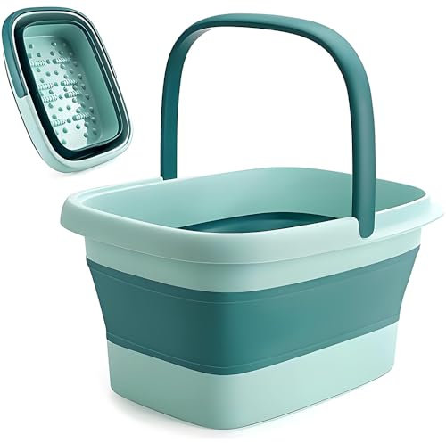 Roysmart Bain de Pieds Pliable Avec Massage, 15 L - Seau Grand Pour Soulager le Stress et la Fatigue