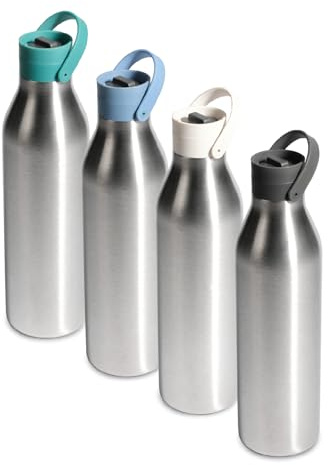 Circular&Co (Previous Generation) 1L/1000ml Stainless Steel Reusable Water Bottle – Insulated, Double Walled – Leakproof Lockable Lid – Dishwasher Safe, BPA & Melamine Free (Storm Grey)