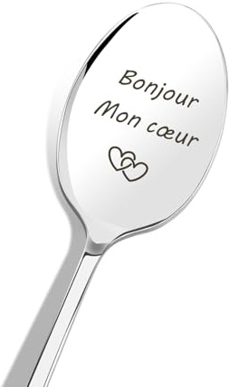 Cadeau Saint Valentin Cadeau Couple Cadeau pour Couple, Cuillère A Cafe en Acier Inox, Cadeaux Couple Cadeau pour Un Couple Cadeau Personnalisé Couple Cadeaux pour Couple Cadeau Amour Mariage Noel