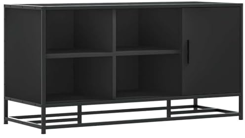 vidaXL Schuhbank Schwarz 100x40x53,5 cm Holzwerkstoff und Metall