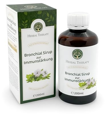 Bronchial Sirup zur Immunstärkung 200 ml – pflanzlicher Sirup mit Thymian – Nahrungsergänzungsmittel für Atemwege & Abwehrkräfte