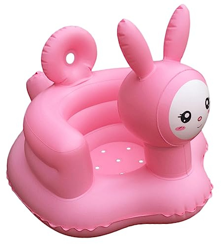 Toddmomy Silla Inflable para Ñiño Diseño Adorable, Resistente al Desgaste, Fácil de Inflar, Portátil para Sentarse en Piso, Adecuado para Niñas y Uso en Ducha