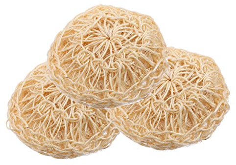 LOORGVEL 3 Stück Sisal Badeball für Kinder Weicher Duschschwamm mit Sanfter Massagefunktion Rund und Flexibel für Effektives Rückenpeeling im Badezimmer