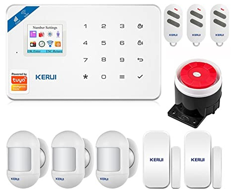 Kit Allarme Casa, W181 di allarme intelligente Tuya WiFi GSM. Home Security Alarm Motion Sensor sensore finestra sensore del sensore remoto(KIT 1)