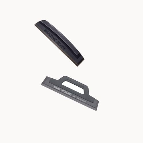 STREAMVOY Spazzola per Lavaggio Auto in Silicone, Raschietto per Acqua Senza Graffi, Pulitore per Vetri e Carrozzeria, Strumento Universale per Pulizia Auto (Nero standard)