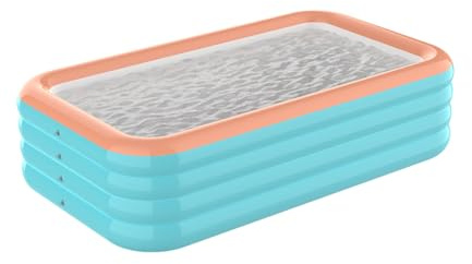 Piscina gonfiabile, grande piscina gonfiabile in PVC ispessito per bambini e adulti, divertimento estivo per feste in acqua, per cortile, giardino e all'aperto