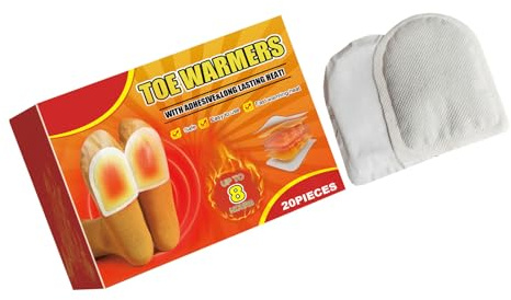 Xanorrg Autocollants du Réchauffement des Orteils Réchauffeurs De Pied Air Activé 39 ° C Température Moyenne Facile À Appliquer pour Les Réchauffeurs des Pieds Jetables