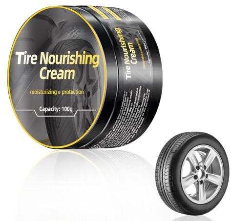 YOFDAL Crema per la cura dei pneumatici 100g | Protezione e brillantezza per pneumatici | Cura dei pneumatici, idratazione e finitura nera | Protezione UV e anti-invecchiamento per pneumatici