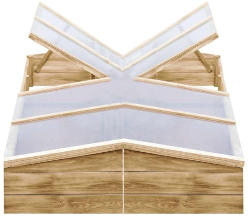Nqyjm Invernaderos de 2 piezas de madera de pino impregnada, 200 x 50 x 35 cm, invernaderos para jardín, cría, terraza, exterior