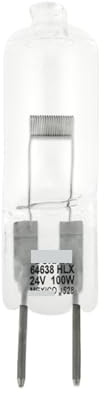 64638 24V 100W Halogen Tungsten Bulb, GY6.35 Base T3 Optical Projector Light Source (1 Piece)