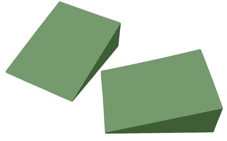 Paquete De 2 Cuñas De Yoga De EVA, Bloque Inclinado Antideslizante Para Sentadillas, Estiramientos De Pantorrillas, Tobillos Y Rodillas, Dispositivo De Fitness Ligero, Impermeable Resistente Al