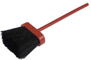 Red handled hearth brush