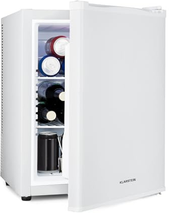 KLARSTEIN Mini Fridge for Bedrooms, Food, Drinks, Beer & Skincare Fridge Cooler, Interior Lighting Drinks 40L Table Top w/Adjustable Shelves, Quiet & Small For Home Office