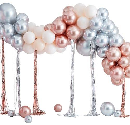 Ginger Ray Gemischte Metallics DIY Ballonbogen Kit mit Luftschlangen Party Dekorationen 95 Stück