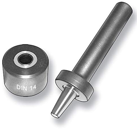 Rundösen Ø 14 mm Edelstahl Ösen Einschlagstempel Locheisen Lochungsunterlage (Einschlagstempel für Rundösen Ø 14 mm)