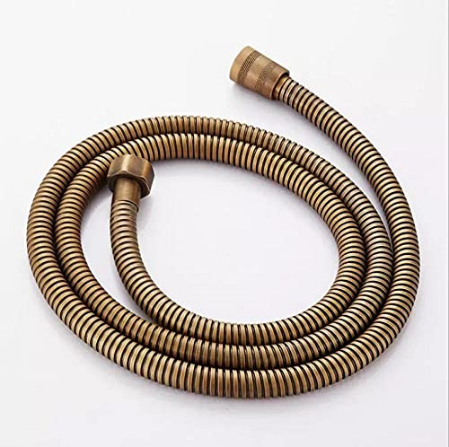 MMDSNX Antike Bronze/Gold/Chrom 1,5 M Duschschlauch Sanitär Flexible Edelstahl Doppelverriegelte Badezimmer Wasser Sanitärschläuche-ROT
