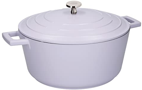 Masterclass Cocotte Ronde 5L avec Couvercle en Fonte D'Aluminium, lavende