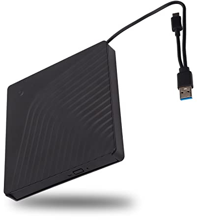 Unidad de DVD Externa, Caja de Unidad de CD Externa USB3.0/USB2.0 Desmontable de 5 Gbps, Carcasa de Unidad óptica para Portátil para Unidad de DVD RW SATa de 12,7mm/9,5mm