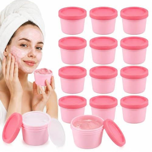 Beavorty 12 Pots De Crème Pour Le Visage Vides Rechargeables Avec Couvercle Étanche Récipient De Crème Pour Le Visage De Voyage Mini Contenants Cosmétiques Pour Soins De La Peau 2.80 X 2.80 X 2.09 in