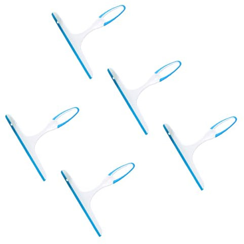 YUSSEQDD 5 teiliger Mehrzweck Glasschaber für effektive Reinigung, einfacher Mehrzweck Rakel für Fenster, Dusche, PP, PP und TPR, Blau