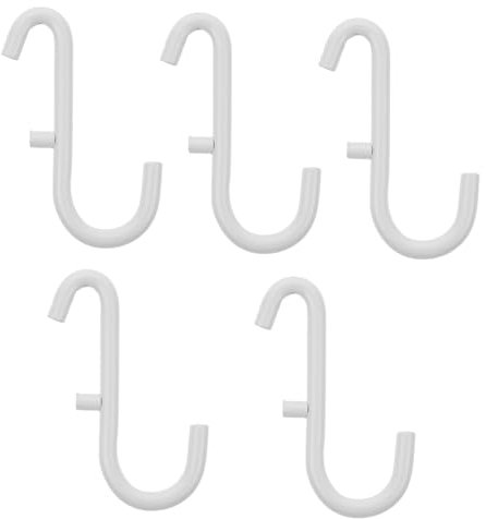 JECOMPRIS Pegboard Hooks Set 5 Heavy Duty White Pegboard Hangers for Efficient Storage Sturdy Utility Tool Accessories d Hooks