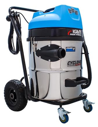 Kiam Power Products Cyclone Lite KV60 Gutter Vacuum, 3600W, Side Entry (Carbon Clamped Pole Kit, 20ft)