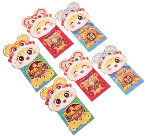 DIYEAH 6stücke Teiliges Karikatur Rote Umschläge Für Chinesische Neujahr Glücksumschläge Mit Schlangenthema Für Mädchen Für Frühlingsfest Und Geldgeschenke