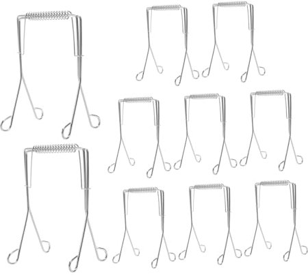 ABOOFAN Stainless Steel Tongs 10pcs Scalding Clips for Cooking Baking Kitchen Use