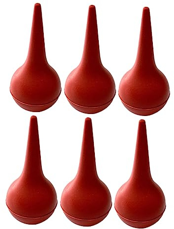 COLLBATH Bola de Limpieza Multifuncional para Ñiño Bulbo de Goma 6 Piezas para Oído y Nariz Succión Segura para Eliminar Mucosidad y Polvo Uso Infantil y Familiar