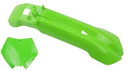 Motorrad Short Front Kotflügel Kotflügel Für Mini Für Apollo Pit Dirt Bike Off Road Motocross Zubehör Motorrad Kotflügel Vorne Und Anzahl Platte Schutz Abdeckung Motorrad Fender(Green)