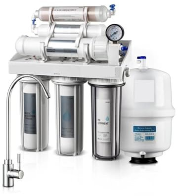 Filtros de Agua para Grifo, Electrodomésticos Ósmosis inversa de 6 etapas, de filtración de agua, ionizador(With Pump)