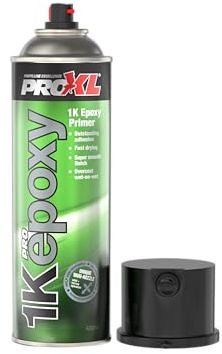 PROXL 1K Grey Epoxy Primer Aerosol - 500ml | High-Performance, Professional Primer | Direct-To-Metal Adhesion | Fast Drying, Good Flow & Smooth Finish | Rust-Preventing Pigments | Apply Wet on Wet