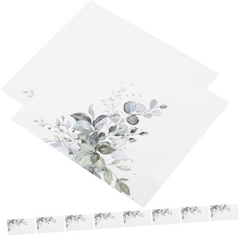 LABRIMP 50 Pezzi Cartellini Segnaposto Matrimonio Foglie Acquerello Biglietti Nome per Pratici e Decorativi per Feste e Cerimonie
