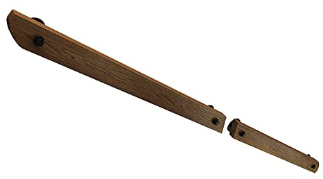 Kit d'escalier en bois pour l'intérieur, barre d'appui de sécurité antidérapante, balustrade murale pour soutien aux personnes âgées, longueur réglable 0,3 à 6,1 m, 1,5 m