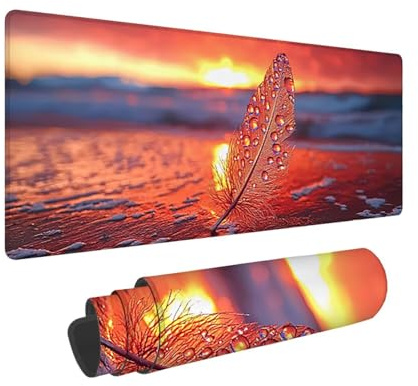 Tappetino per Mouse XXL 1400 x 600 x 3mm Tappetino Mouse Gaming Grande, Mousepad con Base in Gomma Antiscivolo, Tappeto per Tavolo da Gaming per Mouse e Tastiera, Accessori (paesaggio montagna) V-708