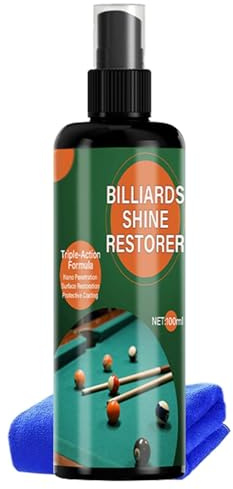 Generisch Billiard Table Cleaner Spray, 100 ml Gentle Scratch Protection Spray Mist with Microfibre Cloth, Pool Ball Care Spray, for Teenagers, Adults, Family Members, Friends